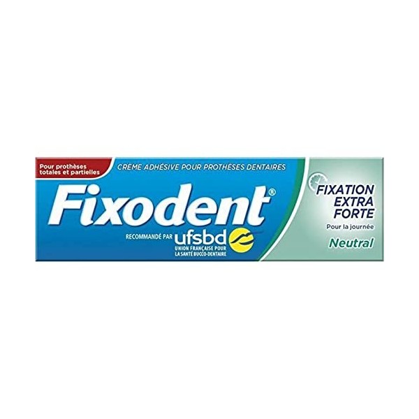 Fixodent Fixation Extra Forte Pour la Journée Neutral 47g lot de 3 