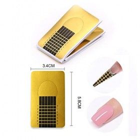 120 pcs papiers à ongles couleur doré Autocollant chablons papier extend the template,Chablons et formes,Nail Art Conseils Ex