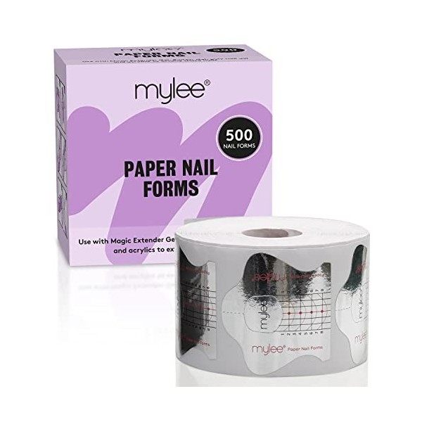 Papier à Formes pour Ongles Mylee, Pour les extensions dongles, Pochoirs de modelage dongles, Utiliser avec Polymer Gel de 