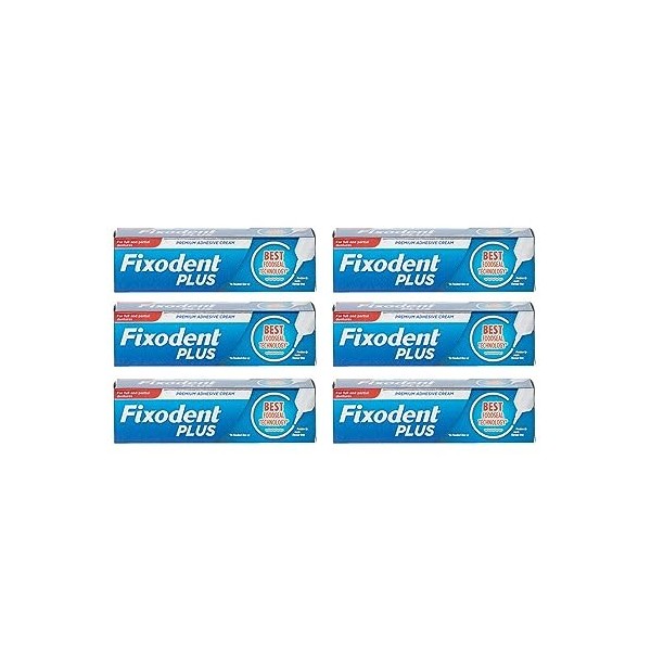 6 x Fixodent?Denture Adhesive Cream Food Seal 40g by Fixodent