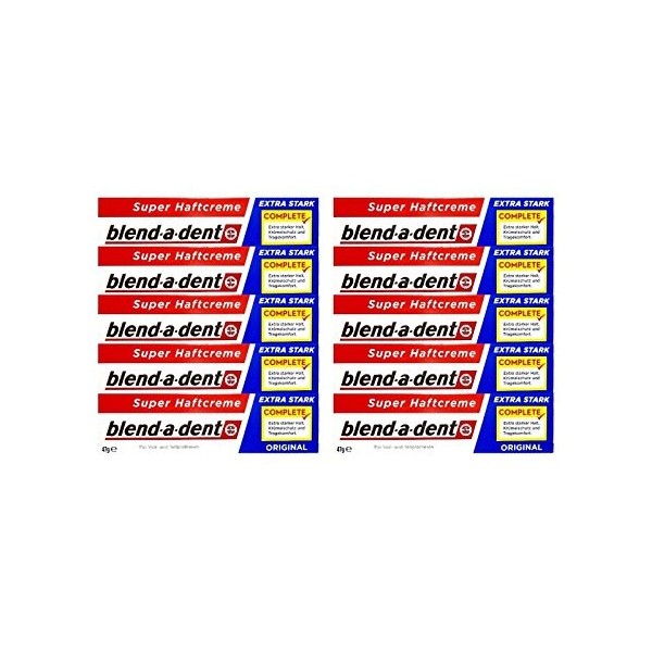 Blend-a-dent Blend-a-dent Lot de 10 crèmes adhésives extra fortes 47 g