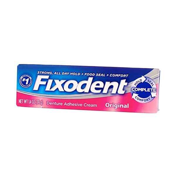 Fixodent Denture Adhesives Cream, Original 40 g Pack of 6 by Fixodent