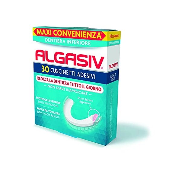 Algasiv Autocollant pour rotèse dentaire inférieure, 30 autocollants