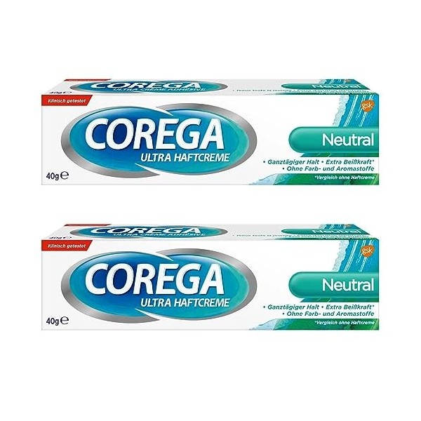 Pack 2 Coreg-a Neutre Sans Saveur Extraforte, Colle Dentité Postiza