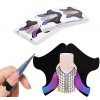 120 Pièces Avaler Ongles Chablons Extend Papier, Chablon Papier pour Gel Nails Art, Auto-Adhésif Ongles Forme avec Numéro, Po