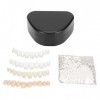 Kit de Réparation de Dents Temporaires avec Perles de Montage Thermiques Moulables pour Fausses Dents pour Cosplay - Peut êtr