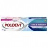 POLIDENT - Crème Adhérence Maximum Hypoallergénique - Pour des prothèses dentaires en place toute la journée - 40G. - Lot De 