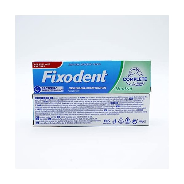 Fixodent - Fixodent Adhésif complet neutre pour prothèse dentaire - 40 g