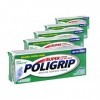 Super Poligrip Lot de 5 crèmes adhésives pour prothèses dentaires – Tenue solide tout au long de la journée – Sans zinc – San