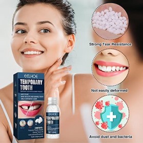 Kit de Réparation de Dentaire,Prothèses Dentaires Instantanées,Granules de Réparation Des Dents,Réparation Temporaire des Den