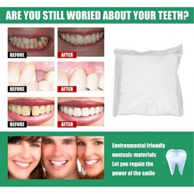 Kit de Réparation de Dents Temporaires 50 G, Perles de Fixation Dentaires pour Réparer la Dent Cassée Manquante, Fausses Dent