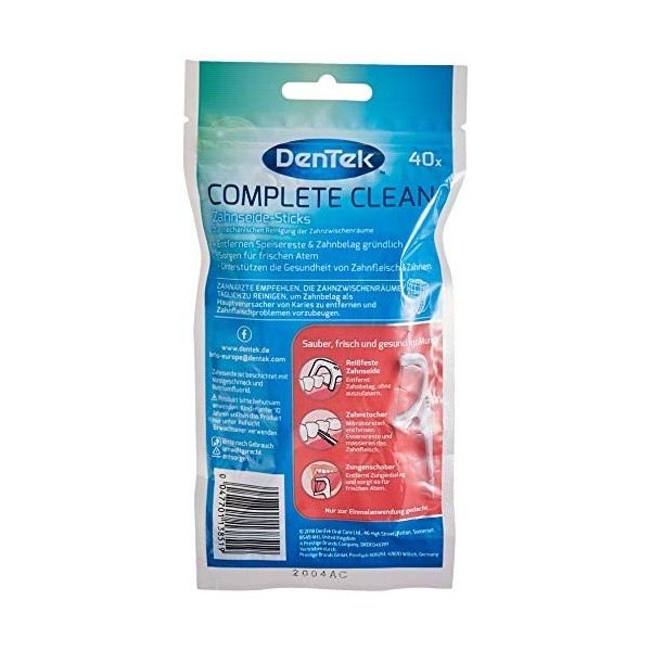 Dentek Complete Clean fibre de verre, 40 pièces