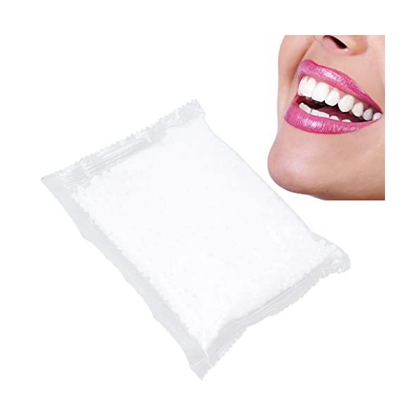 PAER Perles de Montage Thermiques 100g, Remplacement Temporaire des Dents, Trousse de Réparation de Dents, Perles Thermiques 