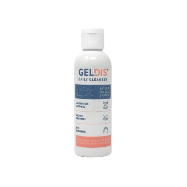 GELDIS Gel Nettoyant Prothese Dentaire - Gel Nettoyant pour lhygiène Quotidienne des Gouttières Transparentes, Appareils Ort