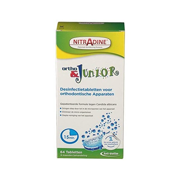 Nitradine-Nitradine Ortho & Junior Comprimés Désinfectants et Nettoyants 64CP