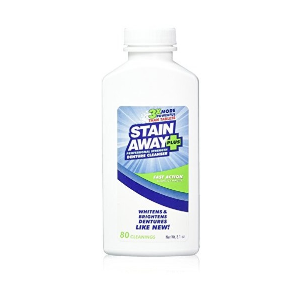 Stain Away Stain Away Plus Denture Cleanser, 8.1 oz Pack of 2 by Stain Away