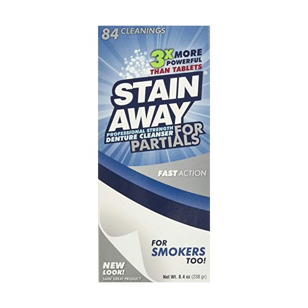 Stain Away denture cleanser for partials and smokers - 8.4 oz by REGENT LABS INC.