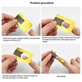 200 pièces Chablon Papier pour Gel Nails Art, Autocollants Modèles pour Ongle Gel Construction, Auto-Adhésif Ongles Forme pou