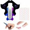 RUIJIE® 100 Pièces Nail Art Conseils Extension Stickers,Chablon Papier pour Gel Nails Art, Papier à Formes Autocollants Modèl