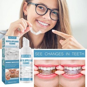 PW TOOLS Mousse nettoyante pour retenue | Retainer Cleaner Détachant,Nettoyant en Mousse pour appareils buccaux, prothèses de