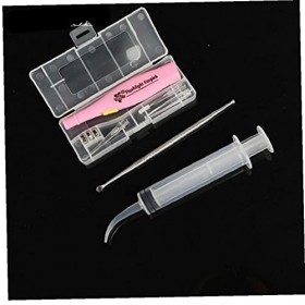 PiniceCore Tonsil Stone Remover Tools Écouteur dacier Inoxydable Écouteur en Acier Inoxydable avec 3 Conseils Seringue Irrig