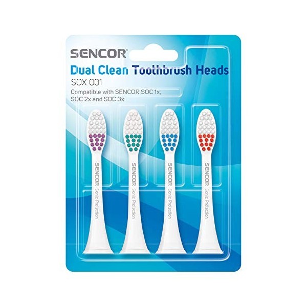 Têtes de Brosse à Dents Sonic Protection SOX, 4-Pièces, Blanc