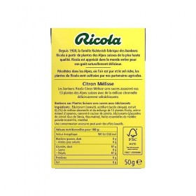 Ricola - Bonbons aux Plantes Suisses - Parfum Citron Mélisse- Gourmand et Rafraîchissant - Sans Sucres - Lot de 20 Boîtes de 