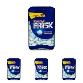 Frisk Pastilles Menthe Poivrée Mini Bonbon Rafraîchissant sans Sucres-Maxi 0.1kg Boîte de 150 Pièces 1 Unité Lot de 4 