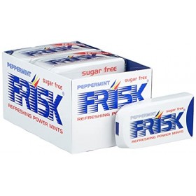 Frisk - Pastilles Menthe Forte - Mini Bonbon Maxi Rafraîchissant - Haleine Fraîche - Sans Sucres - 12 Étuis de 40 Pastilles &