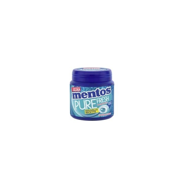 MENTOS GUM Chewing-Gum Mentos Pure Fresh Menthol-Eucalyptus - Chewing-Gum Sans Sucres - Dure Longtemps - Haleine Fraîche - 1 