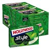 Hollywood Chewing Gum Style - Parfum Chlorophylle - Sans Sucres avec Édulcorants - Lot de 18 paquets de 12 gums - 23 g