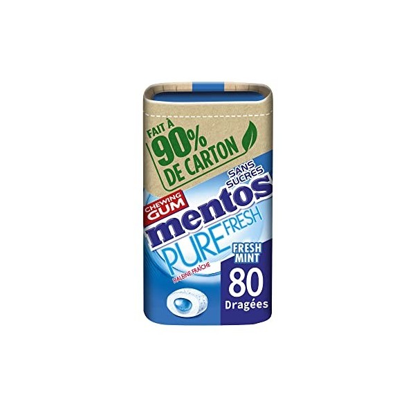 MENTOS PURE FRESH MINT, Bleu, 160 g lot de 1 