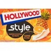 Hollywood Chewing Gum Style - Parfum Cocktail de Fruits - Sans Sucres avec Édulcorants - Lot de 18 paquets de 12 gums - 23 g