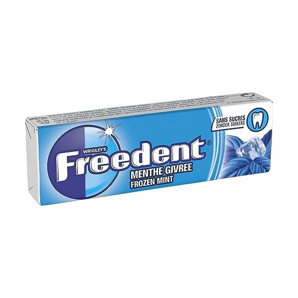 FREEDENT - Chewing-gum Menthe Givrée sans sucres - Grand format con