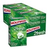 Hollywood Chewing Gum 2 Fresh - Parfum Menthe Verte Chlorophylle - Sans Sucres avec Édulcorants - Lot de 16 paquets de 10 dra