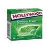 Hollywood Chewing Gum Green Fresh - Parfum Menthe Verte - Sans Sucres avec Édulcorants - Lot de 20 paquets de 10 dragées 14 