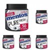 Mentos Chewing-Gum Mentos Pure Fresh Menthe Réglisse- Chewing-Gum Sans Sucres, 50 Dragées, 100g Lot de 5 