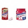 MENTOS GUM - Chewing-Gum Pure Fresh Fraise - Parfum Fraise Ultra Gourmand -Boîte en carton de 80 Dragées - 160g & Chewing-Gum