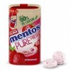 MENTOS GUM - Chewing-Gum Pure Fresh Fraise - Parfum Fraise Ultra Gourmand -Boîte en carton de 80 Dragées - 160g & Chewing-Gum