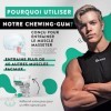 JAWLINER chewing gum Fitness Paquet de 2 mois Entraîneur de mâchoire et jawline pour Mewing - chewing gum sans sucre