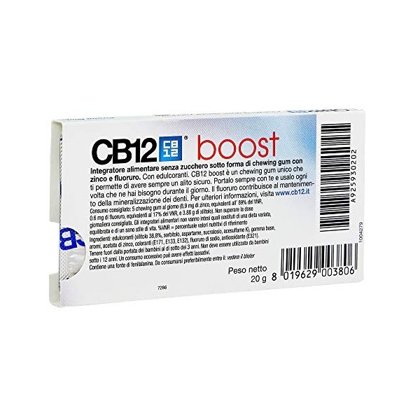 CB12 Boost Strong Mint 10 Gommes à Mâcher