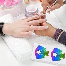 120 Chablon Ongle Chablon Papier pour Gel Nails Art, Autocollants Modèles pour Ongle Gel Construction Auto-Adhésif Ongles For