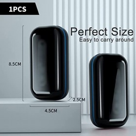 FAMIDIQGO Petit coupe-pilules portable pour sac à main coupe-pilules, noir 