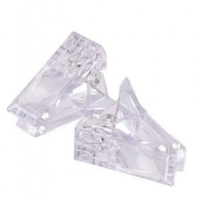 nuoshen Lot de 10 pinces à ongles transparentes pour extension dongles 3,5 cm × 3 cm 