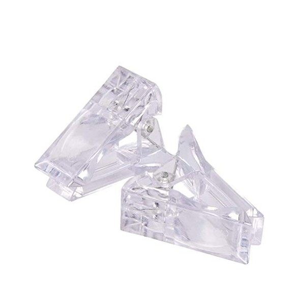 nuoshen Lot de 10 pinces à ongles transparentes pour extension dongles 3,5 cm × 3 cm 