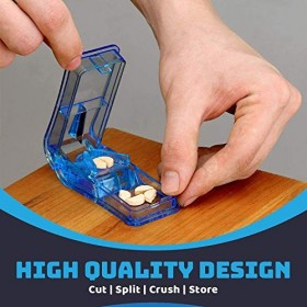 Coupe-pilules – Lot de 3 – Broyeur de pilules V- Grip pour vitamines, petites et grandes pilules et médicaments – Séparateur 