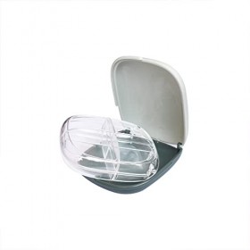 Lotatheta Pilulier en forme de pain - 4 compartiments - Portable - Anti-poussière - Pour ranger des pilules, des vitamines, d