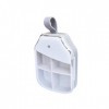 Lotatheta Pilulier en forme de maison - 5 compartiments - Portable - Anti-poussière - Rond - Pour pilules, sac à main, vitami
