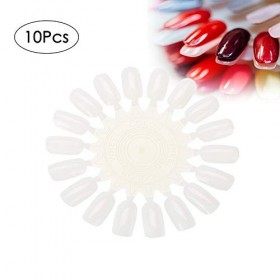 10Pcs Présentoir à ongles, Palettes de Gel de vernis à ongles carte de pratique dart dongle présentoir à ongles faux consei