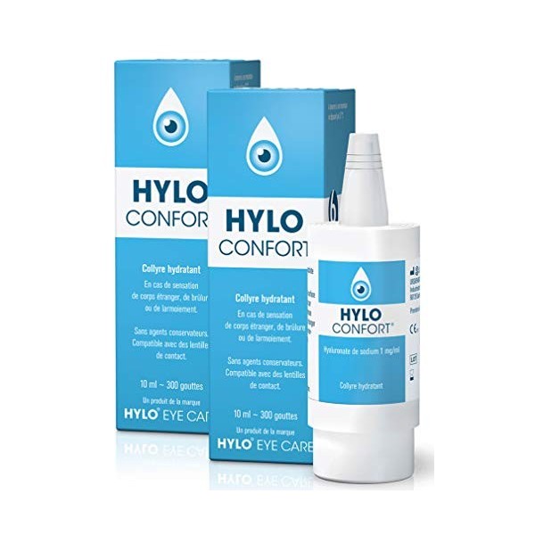 HYLO CONFORT - En cas de gêne sévère ou persistante - Lot de 2 flacons 10ml 2 